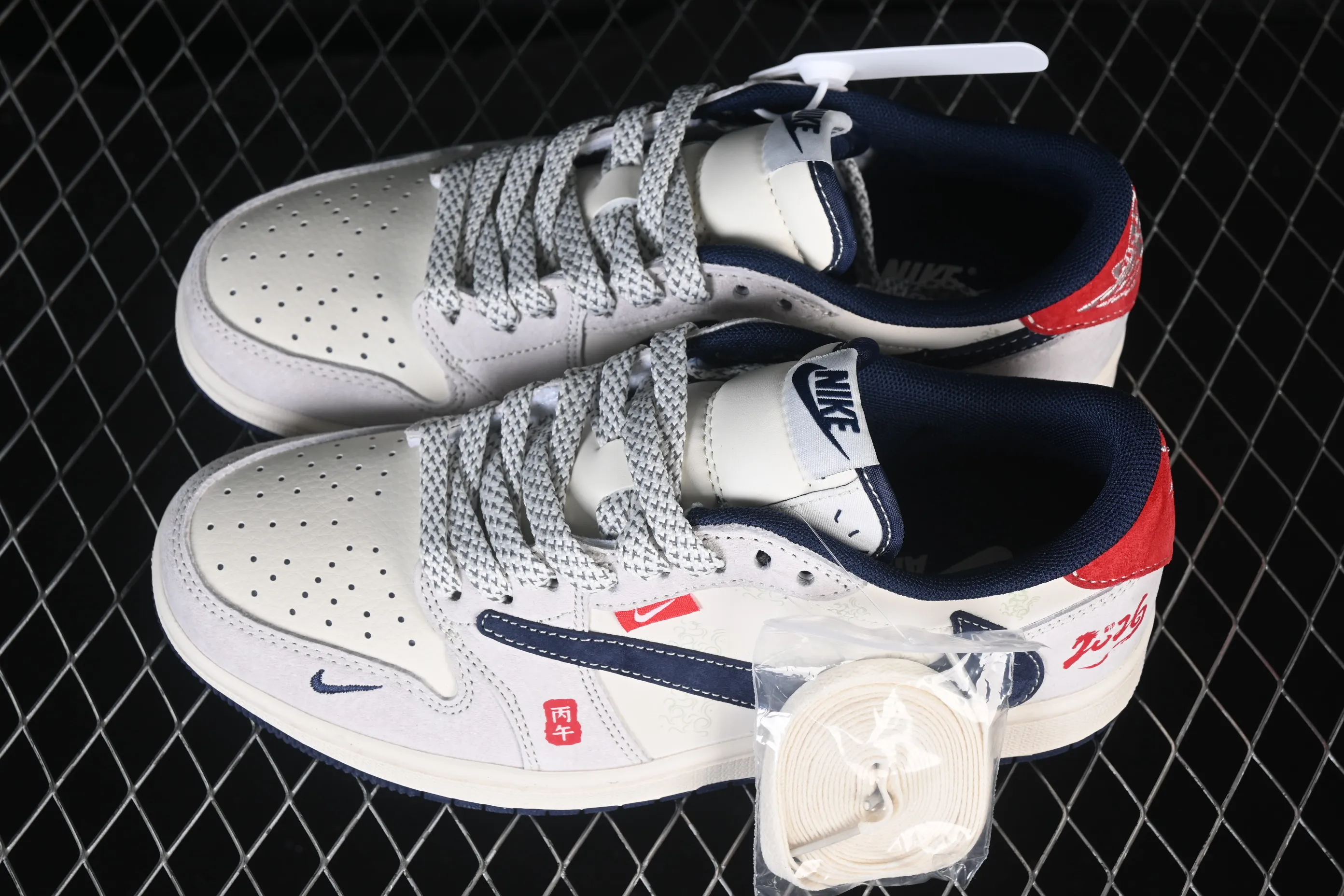 All categories Air Jordan Jordan series basketball shoes Air Jordan 1 Low High-end customized low-top sneakers Air Jordan 1 Low AJ1 Joe 1 Year of the Horse limited high-end customized low-top retro basketball shoes YX5066-414